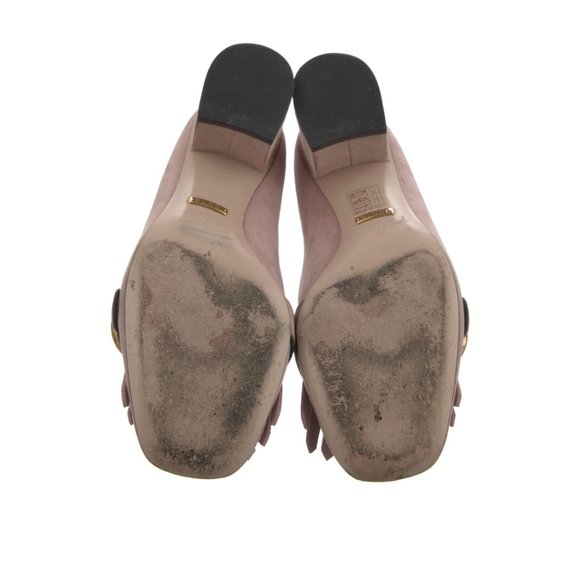 GUCCI Double G Logo Suede Pumps Size: 7 | IT 37 Marmont - Picture 7 of 15
